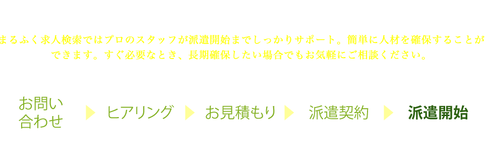派遣までの流れ